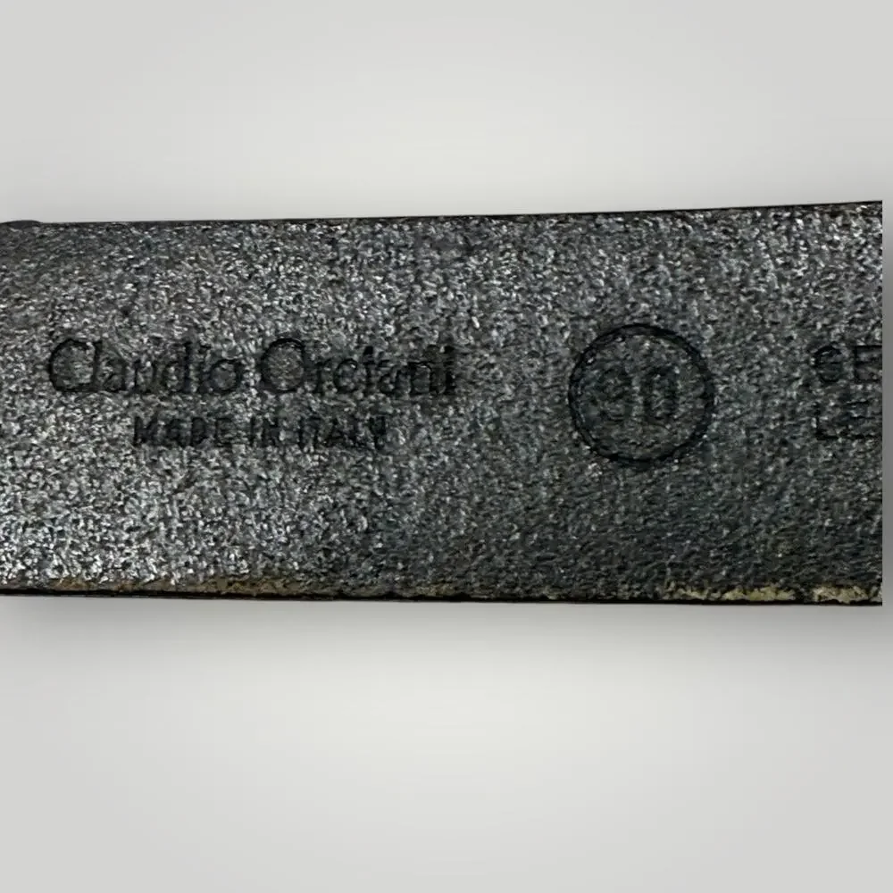 Claudio Orciani Black Leather Belt